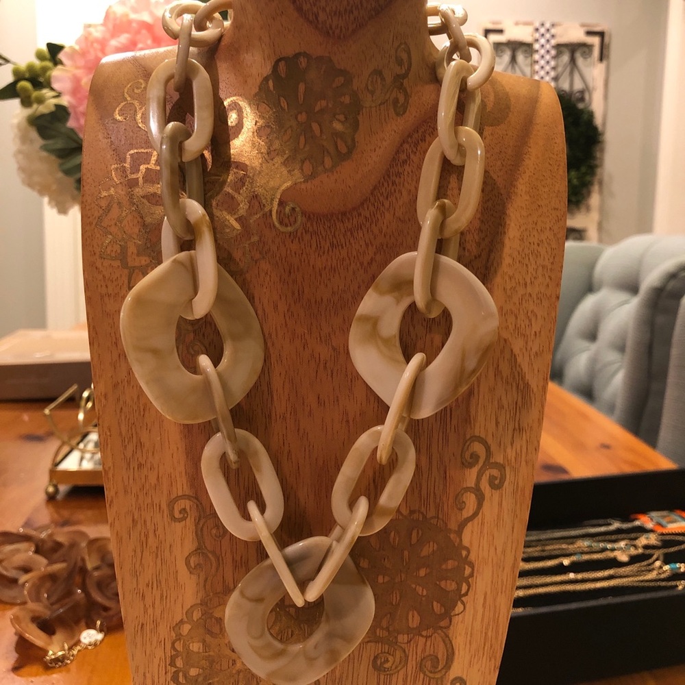 Boutique acrylic link necklace